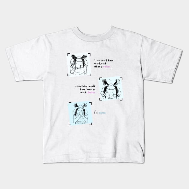 I'm sorry - A silent voice Kids T-Shirt by SirTeealot